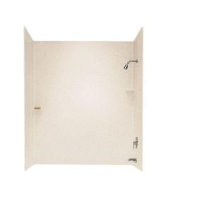 Swanstone 30 in. x 60 in. x 72 in. Three Piece Easy Up Adhesive Tub Wall in Tahiti Sand SS 72 3 051