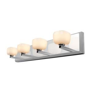 Alternating Current 4 Light Wall Polished Stainless Steel Halogen Bath Vanity DISCONTINUED AC1084