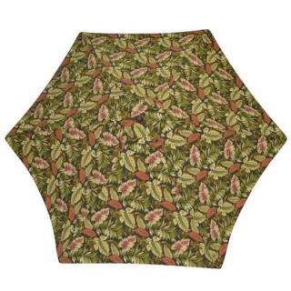 Plantation Patterns 9 ft. Patio Umbrella in Twilight Palm 9938 01256500