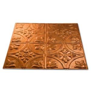 Fasade Traditional 2 2 ft. x 2 ft. Muted Gold Lay in Ceiling Tile L52 20