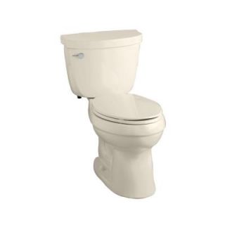KOHLER Cimarron Comfort Height 2 piece 1.6 GPF Elongated Toilet with AquaPiston Flushing Technology in Almond K 3589 47