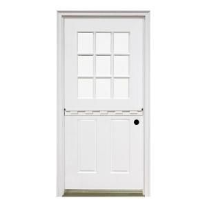 Dutch Door Collection 9 Lite Pre Finished White Solid Mahogany Type Entry Dutch Door DISCONTINUED SH D9X 32 LH