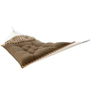 156 in. Tufted Hammock with Pillow Cocoa Adn Mango T45713