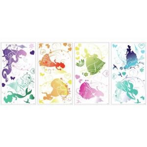RoomMates 5 in. x 11.5 in. Disney Princess Silhouette Peel and Stick Wall Decals RMK2167SCS