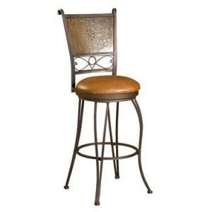 Powell Bronze and Copper Stamped Back Bar Stool 222 847