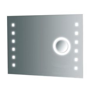 SteamSpa Fog Free 27 5/9 in. L x 35 2/5 in. W Frameless Wall Mirror with 3x Magnifying Glass MIR02