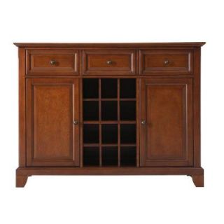Crosley Newport Cherry Buffet Server and Sideboard Cabinet with Wine Storage KF42001CCH