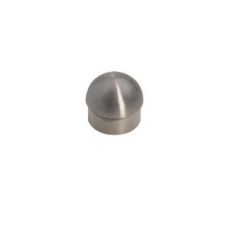 Lido Designs Satin Stainless Steel Half Ball End Cap for 1 1/2 in. Outside Diameter Tubing LB 44 602/1H
