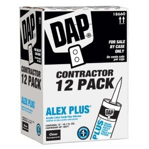 DAP Alex Plus 10.1 oz. All Purpose Caulk (12 Pack) 18660