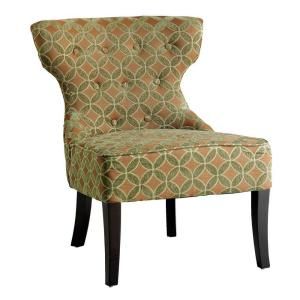Home Decorators Collection Allison Diamond Floral Brown and Green Tufted Chair 0281200820