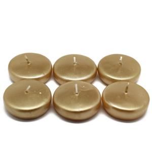 Zest Candle 2.25 in. Metallic Gold Floating Candles (24 Box) CFZ 043
