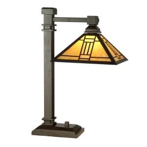 Dale Tiffany 22 in. Noir Mission Mica Bronze Table Lamp TT100016