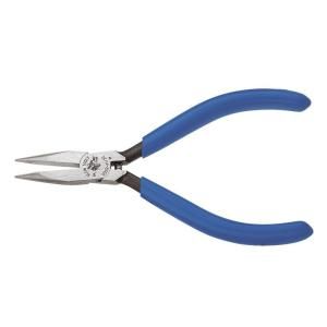 Klein Tools 4 in. Midget Long Nose Pliers   Slim Nose with Spring D322 4 1/2C