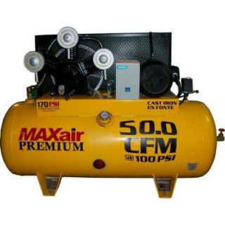 Maxair Premium Industrial 120 Gal. 10 HP Electric Single Stage Single Phase Horizontal Air Compressor C101120H1 MS208 MAP