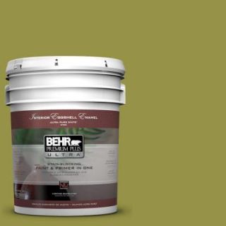 BEHR Premium Plus Ultra Home Decorators Collection 5 gal. #HDC FL13 8 Tangy Dill Eggshell Enamel Interior Paint 275305