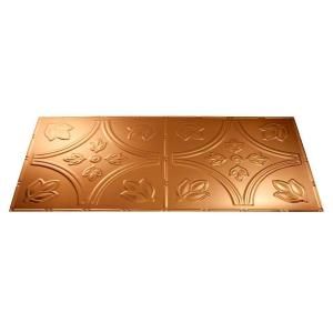 Fasade Traditional 5   2 ft. x 4 ft. Polished Copper Glue up Ceiling Tile G57 25
