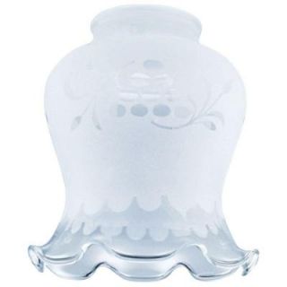 Westinghouse 4 1/8 in. x 5 in. Frosted Etched Grape Design Crimp Accessory Shade 8128200