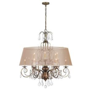 World Imports Belle Marie Collection 12 Light Antique Gold Chandelier WI194990