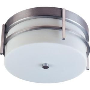 Illumine 2 Light Outdoor Ceiling Mount White Glass Brushed Metal Finish HD MA41306739