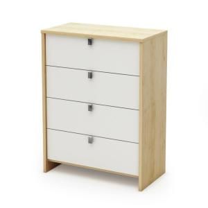 South Shore Furniture Cookie 4 Drawer Chest in Champagne and White 3454034