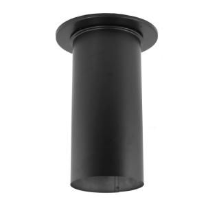 DuraVent DuraBlack 6 in. Single Wall Chimney Stove Pipe Slip Connector with Trim Collar 1671