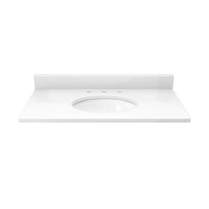 Solieque 31 in. Quartz Vanity Top in Hushed White with White Basin VT3122ATH.8.HDSOL,DSOM,DSOM