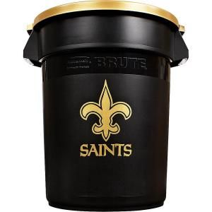 Rubbermaid Commercial Products NFL Brute 32 gal. New Orleans Saints Trash Container with Lid 1853641