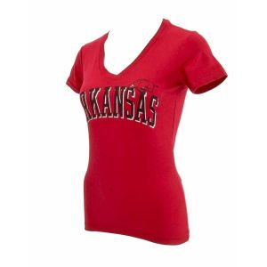 Arkansas Razorbacks NCAA Womens Emma Vneck T Shirt