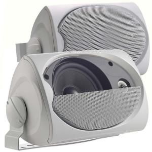 Leviton Spec Grade Sound 120 Watt 2 Way Outdoor Speakers   White (1 Pair) 002 SGO99 00W