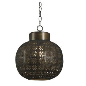 Home Decorators Collection Seville 13 in. Aged Bronze Round Pendant 0998120280