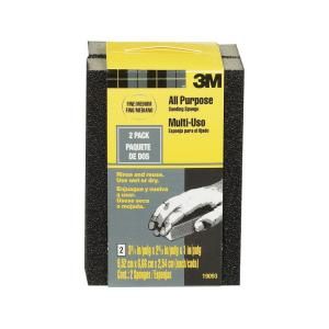 3M Fine to Medium All Purpose Drywall Sanding Sponge (2 Pack) 19093