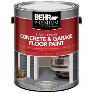 BEHR Premium 1 gal. #902 Slate Gray 1 Part Epoxy Concrete and Garage Floor Paint 90201