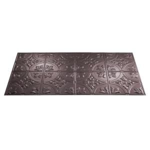 Fasade Traditional 2 2 ft. x 4 ft. Brushed Nickel Lay in Ceiling Tile L53 29
