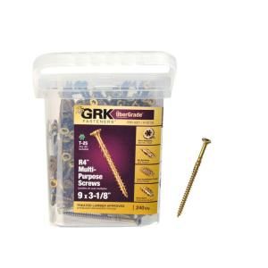 GRK Fasteners 9 x 3 1/8 in. R4 Multi Purpose Screw ( 240 Pack) 100105