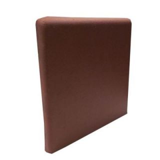 U.S. Ceramic Tile Dura 6 in. x 6 in. Quarry Red Ceramic Bullnose Corner Floor Tile 308 Q1665C