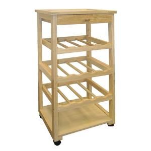 Home Decorators Collection Wooden Wine Rack with Wheels F 2002