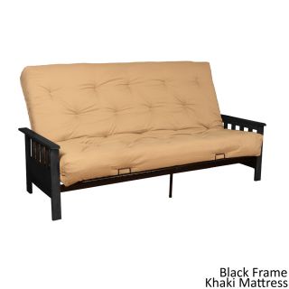 Epicfurnishings Provo Queen Mission style Frame/ Mattress Futon Set Black Size Queen