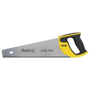 Stanley 15 in. Sharp Tooth Hand Saw 20 526