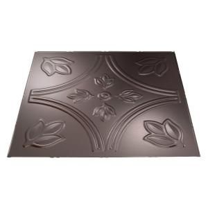 Fasade Traditional 5 2 ft. x 2 ft. Brushed Nickel Lay in Ceiling Tile L70 29