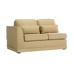Home Decorators Collection Tyson Khaki 37 in. W Sectional Pieces Left Arm Loveseat DISCONTINUED 0821840810