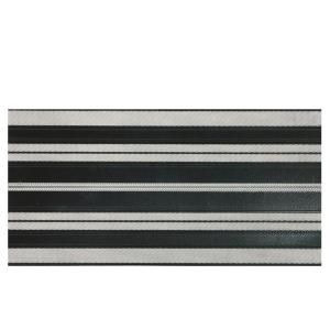 Daltile Identity Black and White 12 in. x 24 in. Porcelain Decorative Accent Floor and Wall Tile DISCONTINUED MY501224DECO1P