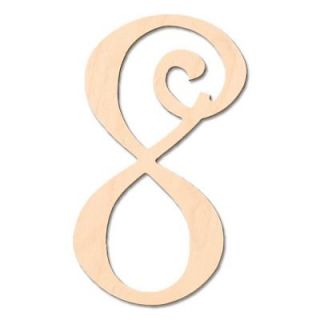 Design Craft MIllworks 8 in. Baltic Birch Curly Wood Number (8) 47034