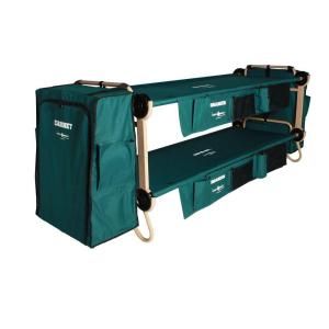 Disc O Bed Cam O Bunk 32 in. Green Bunkable Beds with Hanging Cabinets (2 Pack) 30001BOC