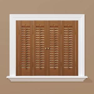 HOMEbasics Traditional Faux Wood Oak Interior Shutter (Price Varies by Size) QSTB3928
