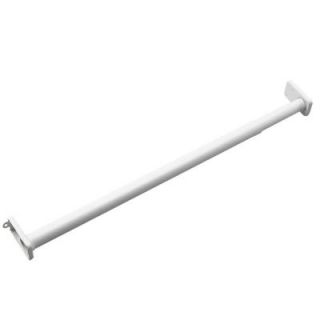 Richelieu Hardware 72 in. x 96 in. Adjustable White Closet Rod with Fixed Ends 7296FEWV