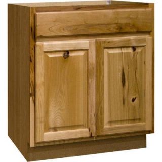 Hampton Bay 30x34.5x24 in. Base Cabinet with Ball Bearing Drawer Glides in Natural Hickory KB30 NHK