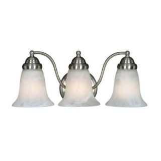 Illumine 3 Light Pewter Bath Fixture with Marbled Glass CLI GO52223PW