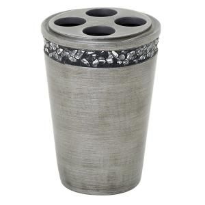 India Ink Altair Toothbrush Holder in Hand Wiped Pewter 9789527551
