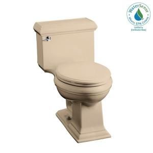 KOHLER Memoirs Comfort Height 1 piece 1.28 GPF Elongated Toilet with AquaPiston Flushing Technology in Mexican Sand K 3812 33