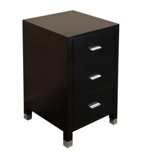 Bellaterra Home Maury 18 in. W Chest Drawer Cabinet Unit Only in Black 203107 BRIDGE
